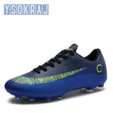 YSOKRAJ Brand Soccer Shoes Men Football Cleats Teenager Ankle High Tops Football Shoes Kids Indoor Soccer Training Sneaker 34-44