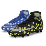 2020 new Men Soccer soccer shoes indoor Kids Cleats Training Football Boots Dropshipping High Ankle Sport Sneakers Size 34-46