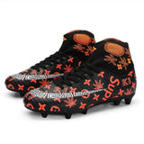 2020 new Men Soccer soccer shoes indoor Kids Cleats Training Football Boots Dropshipping High Ankle Sport Sneakers Size 34-46