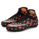 2020 new Men Soccer soccer shoes indoor Kids Cleats Training Football Boots Dropshipping High Ankle Sport Sneakers Size 34-46