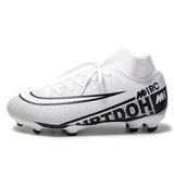 New Unisex Soccer Shoes Long Spikes TF Ankle Football Boots Outdoor Grass Cleats Kids Football Shoes chuteira futebo  Size 35-44