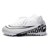 New Unisex Soccer Shoes Long Spikes TF Ankle Football Boots Outdoor Grass Cleats Kids Football Shoes chuteira futebo  Size 35-44