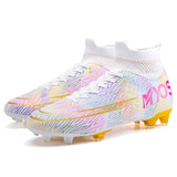 new Outdoor Hot Sale Mens Soccer Cleats High Ankle Football Shoes Long Spikes Outdoor Training Boots Men Women Soccer Shoes