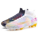 new Outdoor Hot Sale Mens Soccer Cleats High Ankle Football Shoes Long Spikes Outdoor Training Boots Men Women Soccer Shoes
