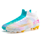 new Outdoor Hot Sale Mens Soccer Cleats High Ankle Football Shoes Long Spikes Outdoor Training Boots Men Women Soccer Shoes