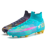 new Outdoor Hot Sale Mens Soccer Cleats High Ankle Football Shoes Long Spikes Outdoor Training Boots Men Women Soccer Shoes