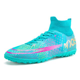 new Outdoor Hot Sale Mens Soccer Cleats High Ankle Football Shoes Long Spikes Outdoor Training Boots Men Women Soccer Shoes