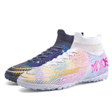 new Outdoor Hot Sale Mens Soccer Cleats High Ankle Football Shoes Long Spikes Outdoor Training Boots Men Women Soccer Shoes