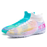 new Outdoor Hot Sale Mens Soccer Cleats High Ankle Football Shoes Long Spikes Outdoor Training Boots Men Women Soccer Shoes