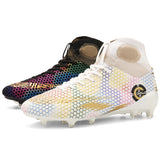 2020 new Turf white Men Soccer Shoes Kids Cleats Training Football Boots Dropshipping High Ankle Sport Sneakers Size 35-45