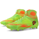 2020 new Turf white Men Soccer Shoes Kids Cleats Training Football Boots Dropshipping High Ankle Sport Sneakers Size 35-45