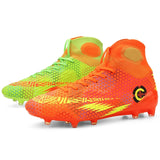 2020 new Turf white Men Soccer Shoes Kids Cleats Training Football Boots Dropshipping High Ankle Sport Sneakers Size 35-45